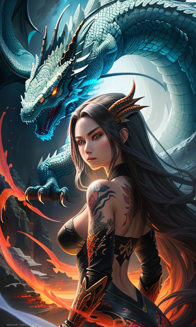 woman dragon girl