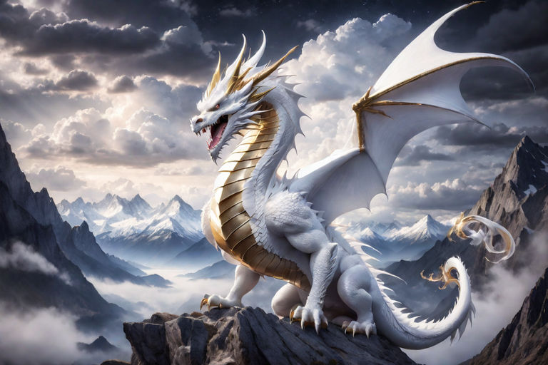 white dragon wallpaper