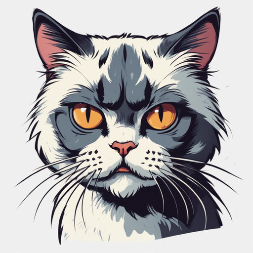 Angry Cat, Cute Kitten, Ready To Fight, Cartoon Chibi Style, Generative AI  Stock Illustration - Illustration of friendship, characters: 280974758