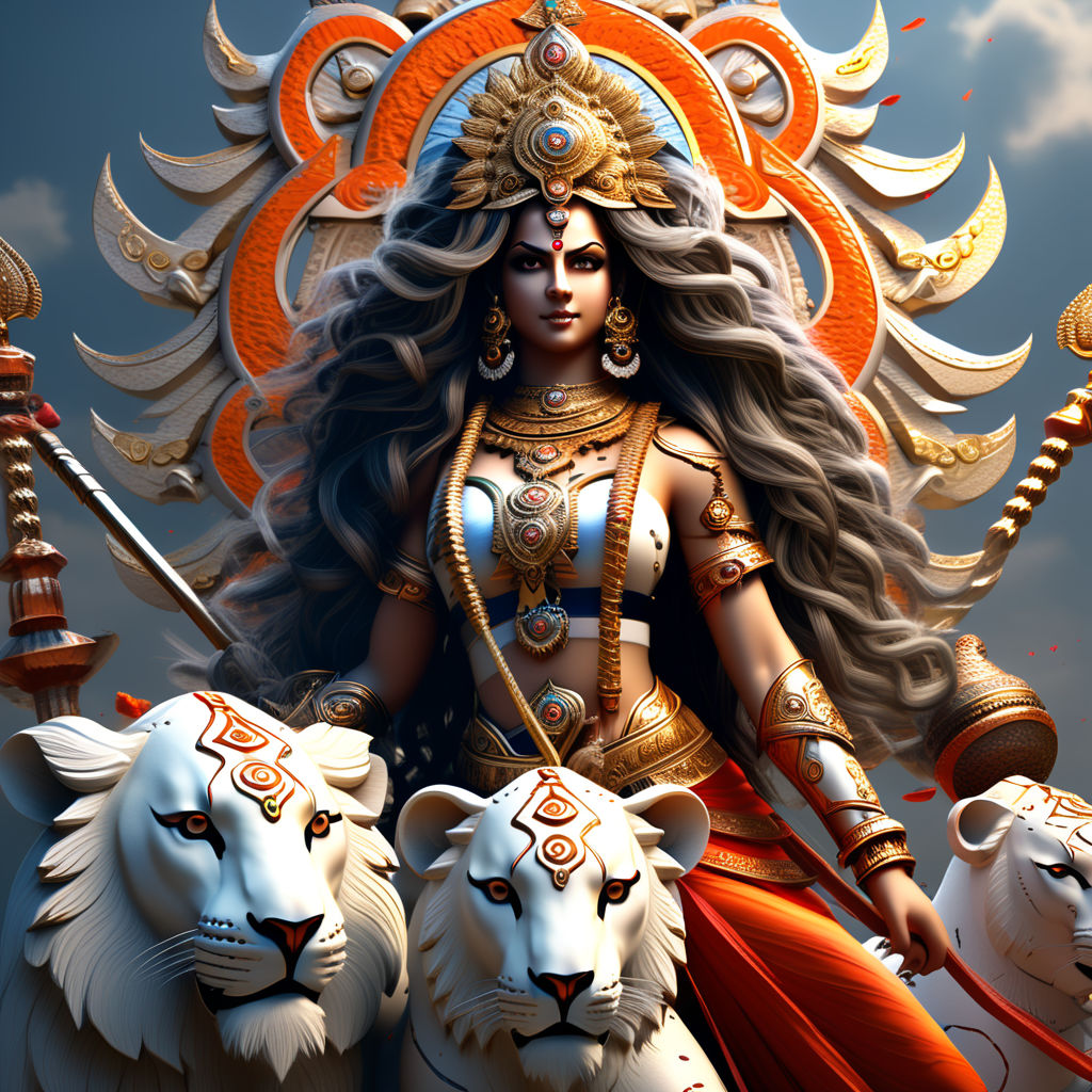 Free Durga Vector 136006 Vector Art at Vecteezy