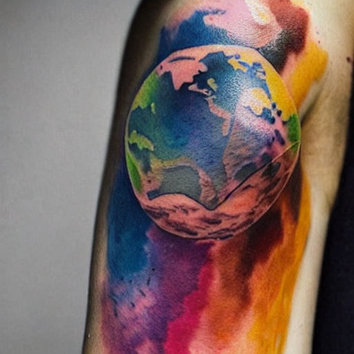 Planet Earth Tattoo by Hongdam  Tattoo Insider