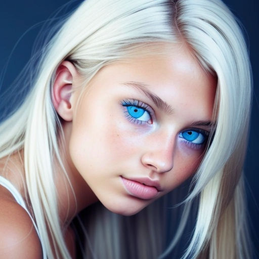 Dazed Girl In Blue Eyes Light Skin Tone