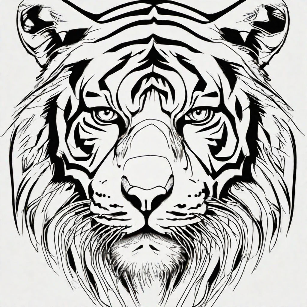 4,700+ Drawing Of Tiger Line Stock Illustrations, Royalty-Free Vector  Graphics & Clip Art - iStock