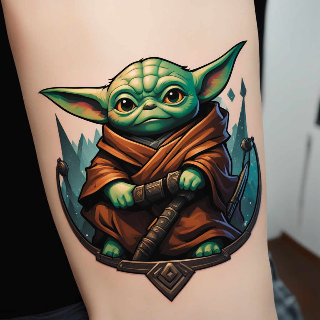 60 Cool Yoda Tattoo Designs for Men [2024 Inspiration Guide] | Star wars  tattoo, Nerdy tattoos, Baby tattoos