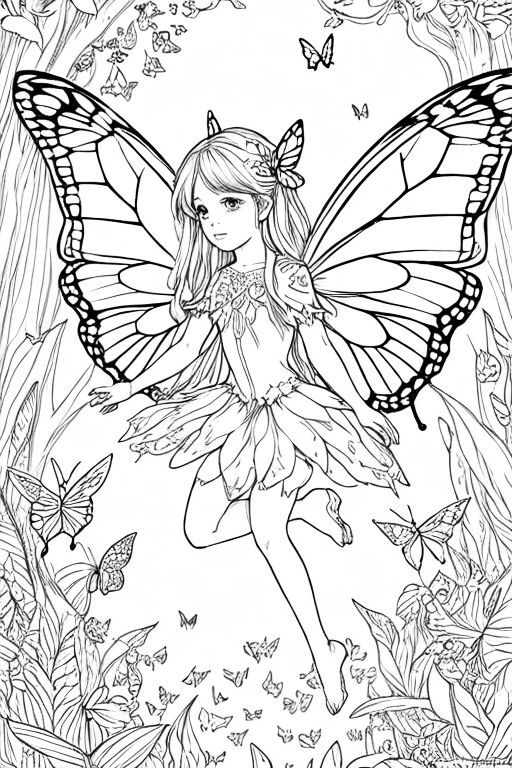 realistic fairy coloring pages