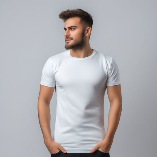 plain black t-shirt mockup template, with male model, front and back view,  isolated on transparent background. generative ai 26537507 PNG