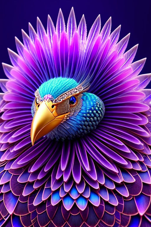 and purples. The peacock's feathers - Playground