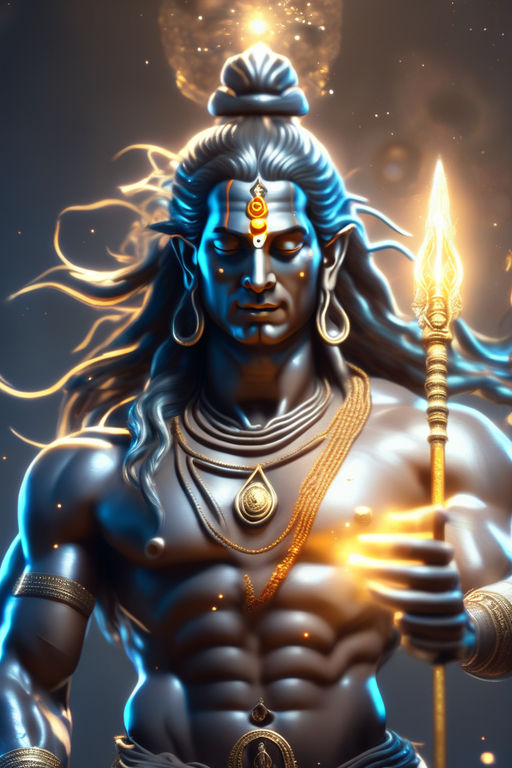 Premium Photo  Hindu god lord shiva cosmic portrait generative ai