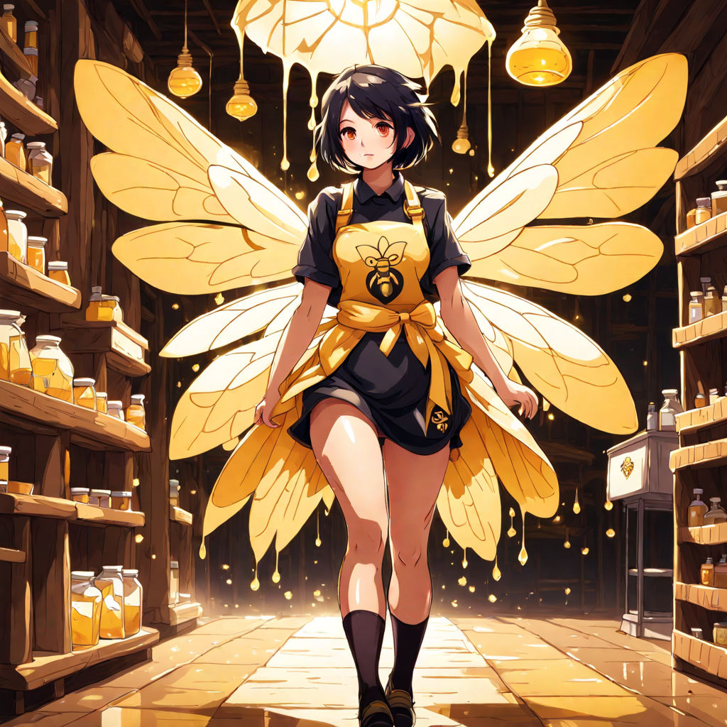 prompthunt: bee movie anime girl