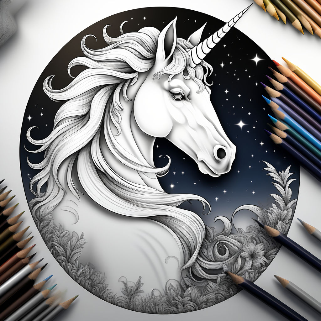 My Magical Unicorn- Copy Colour Book | Exotic India Art