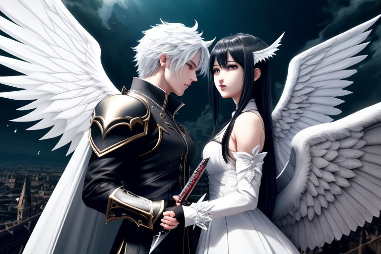 Anime Couple - Love between angel and a demon 😍 | Facebook