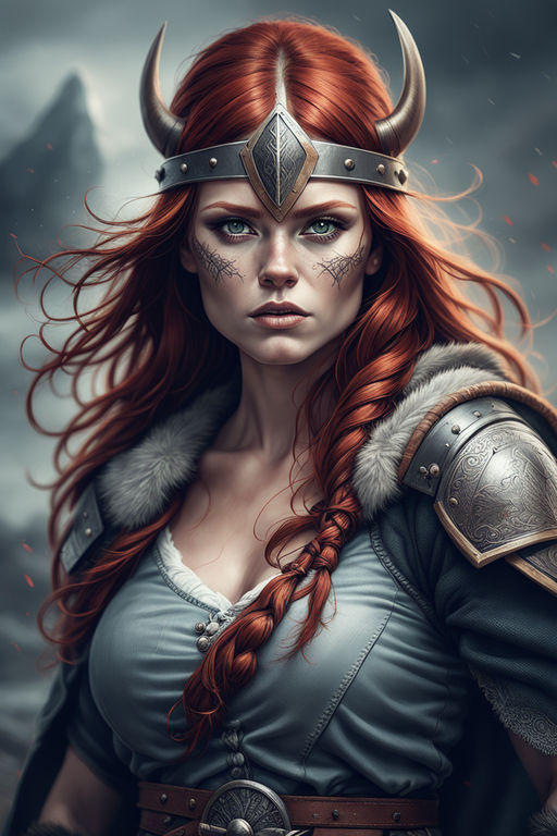 redhead viking art