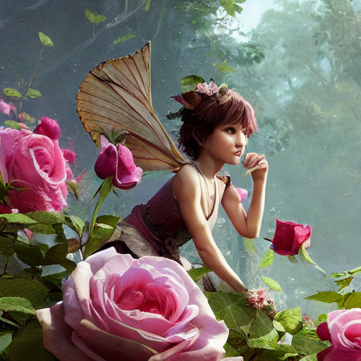 fairies and roses