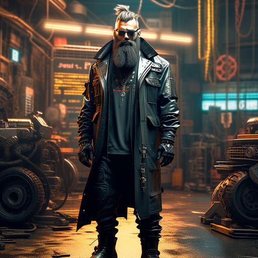 cool grizzly bear in cyberpunk style glasses - Playground