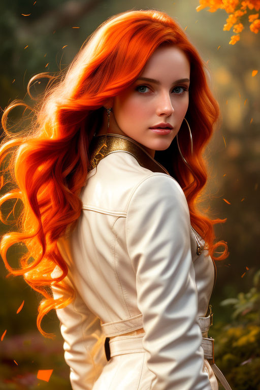 beautiful fiery orange hair