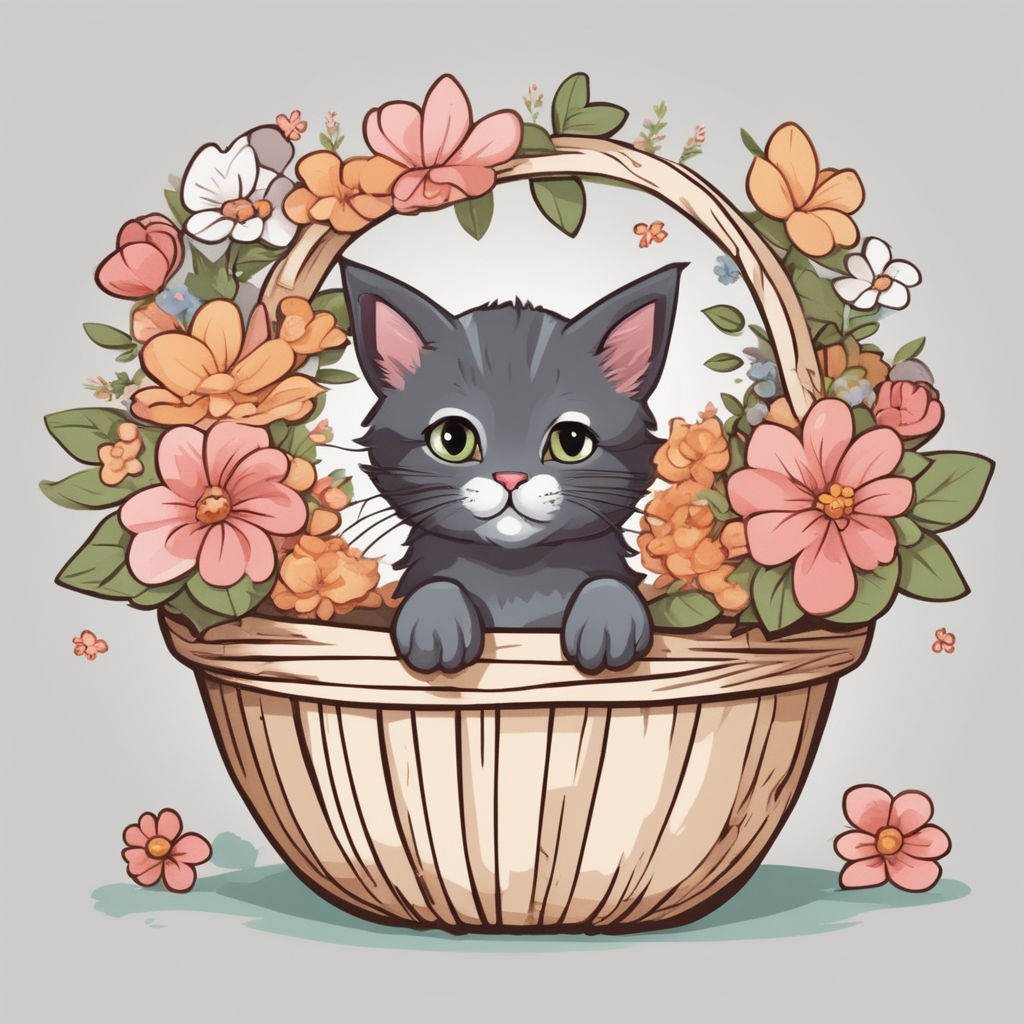 Kitten Clipart Anime Cat - Black And White Cat Anime, HD Png Download ,  Transparent Png Image - PNGitem