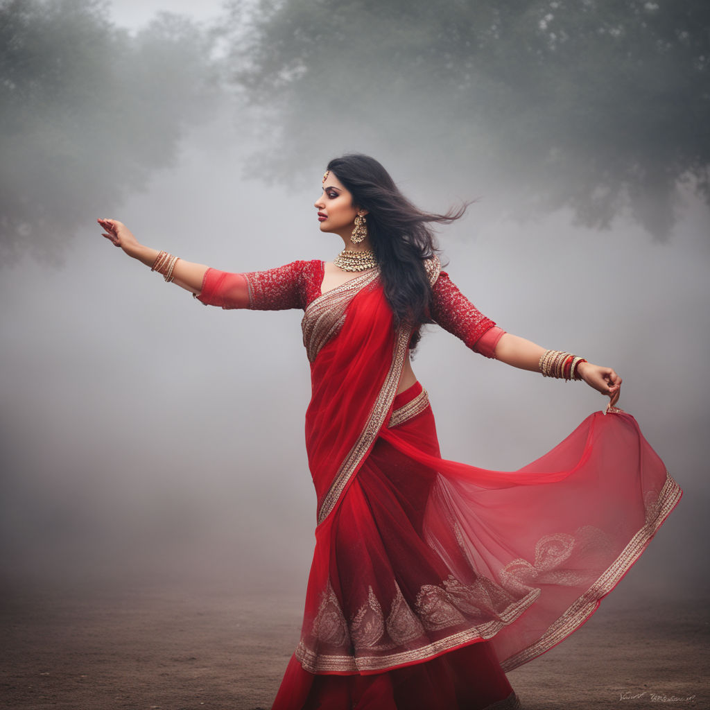 Backless Saree  Beautiful women photography, Girl red dress