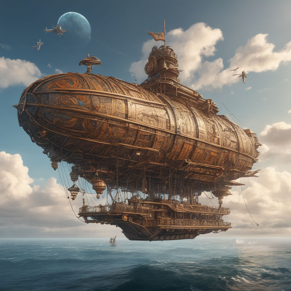 steampunk airship sketch