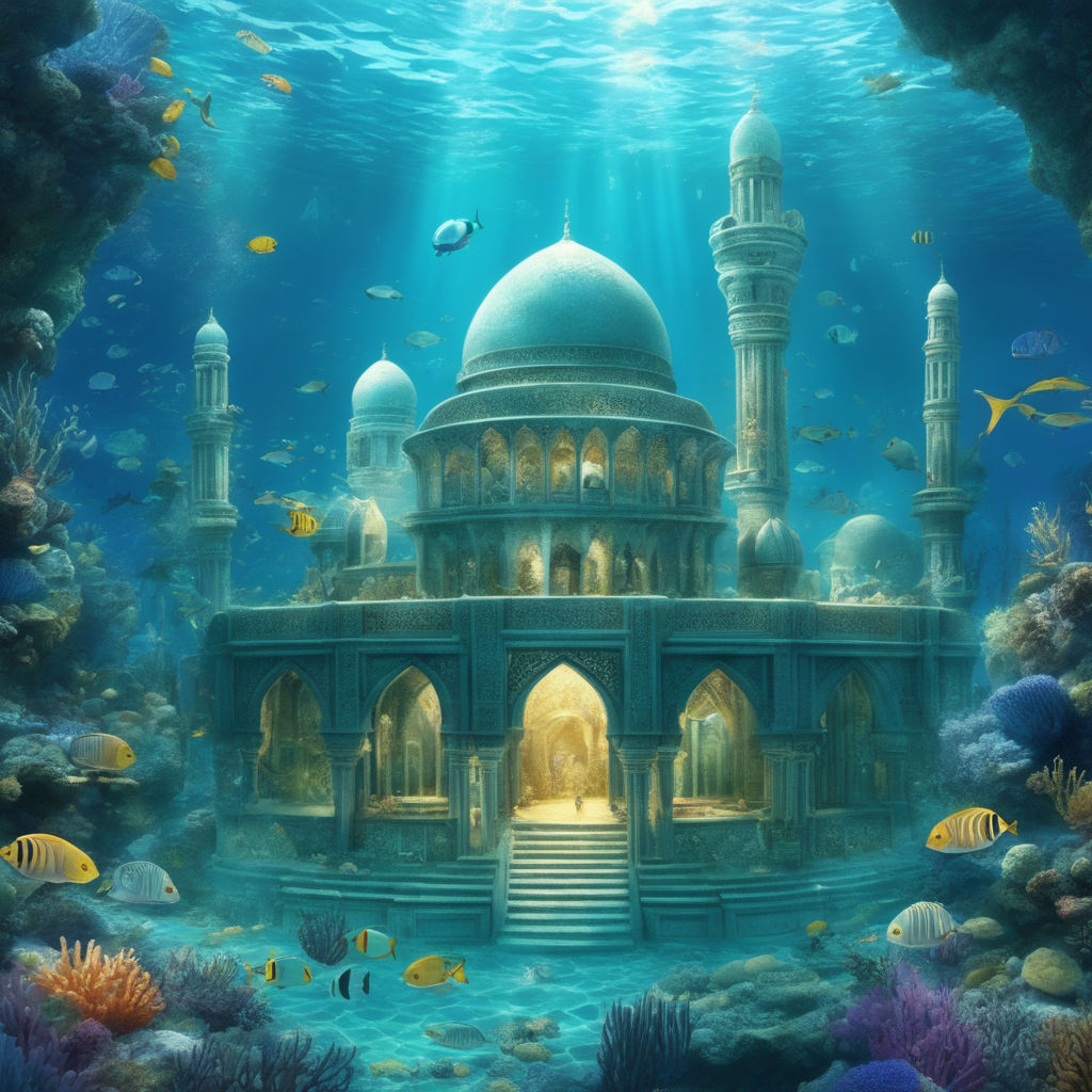 underwater castle clipart