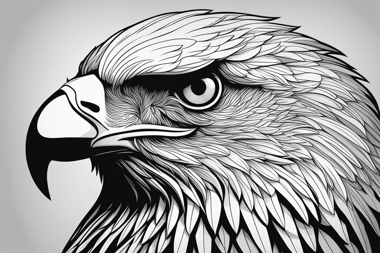 Golden Eagle Pencil Drawing Hyper Realistic Digital Graphic · Creative  Fabrica