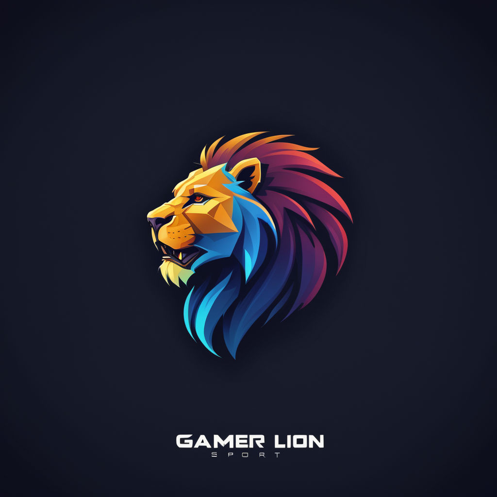 Premium Vector | Lion head esport gaming logo template