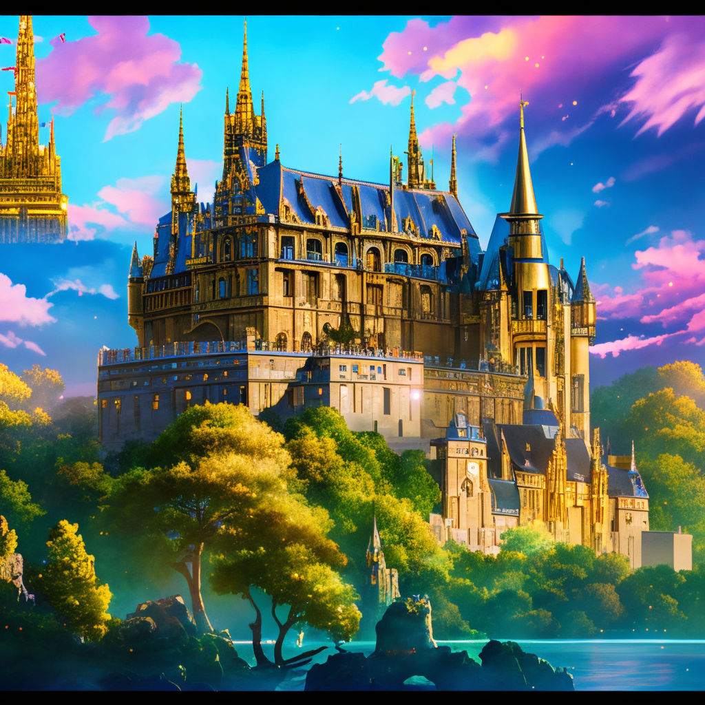 HD wallpaper: Anime, Original, Castle, City, Light, Night | Wallpaper Flare