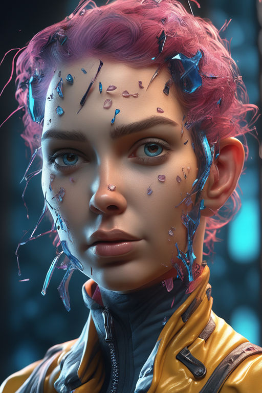 Beautiful ultra-realistic 3d rendering character des