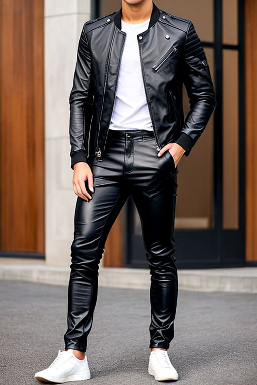 Balmain leather trou  Leather pants, Mens fashion casual, Fashion