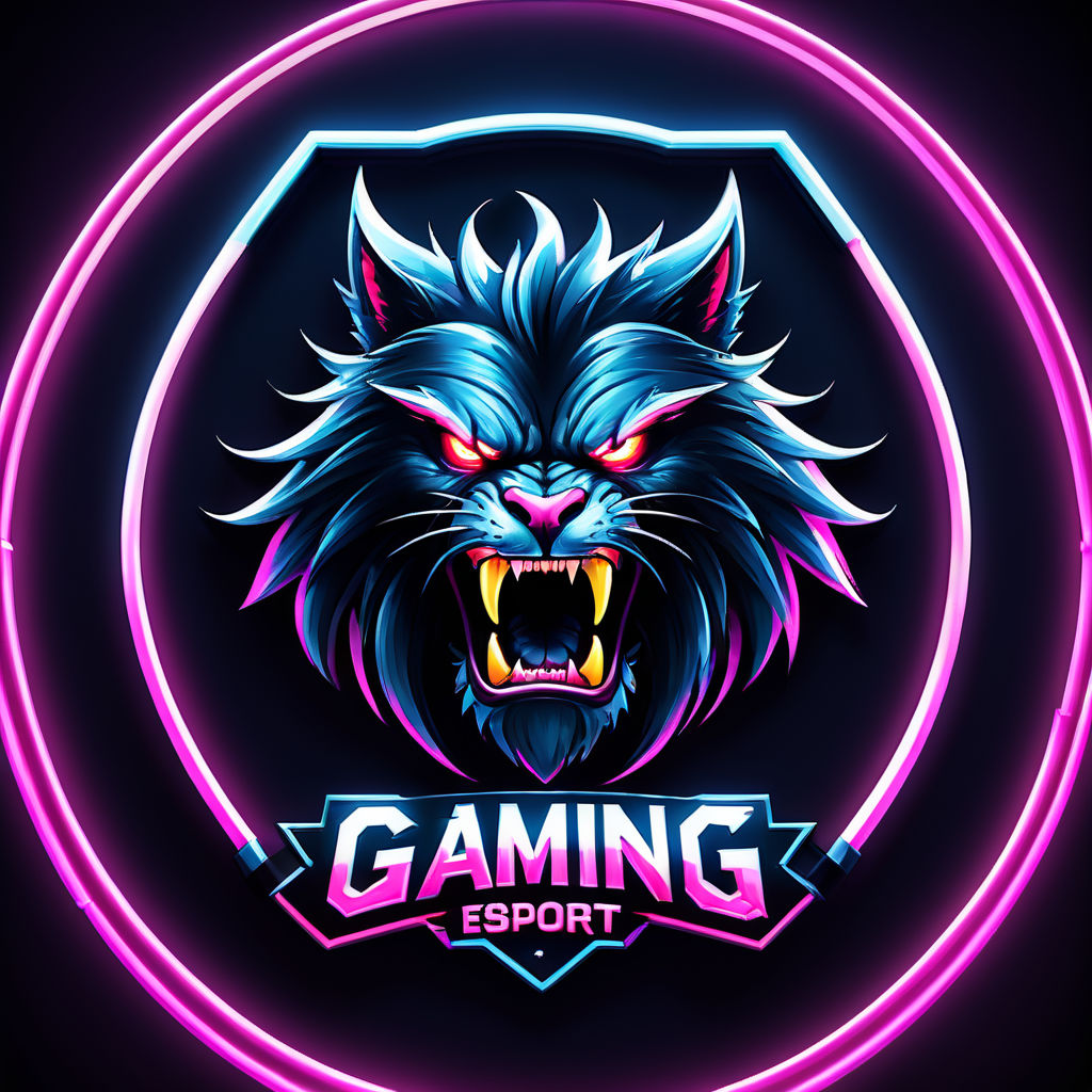 Download Neon Male Character Gaming Logo Hd Wallpaper | Wallpapers.com