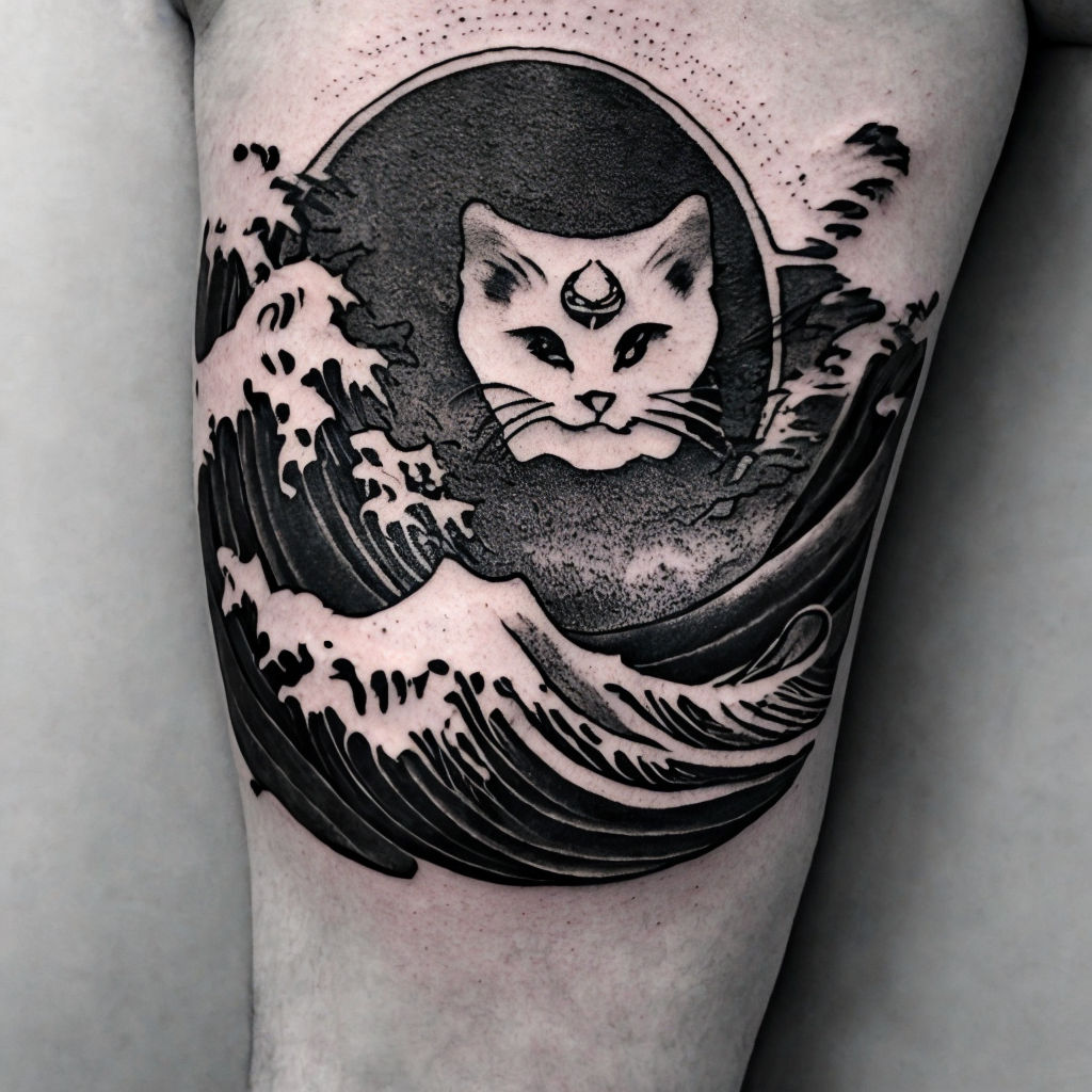 Healed cat tattoo by Nox at Ghost ship tattoo Liverpool UK  rtattoos