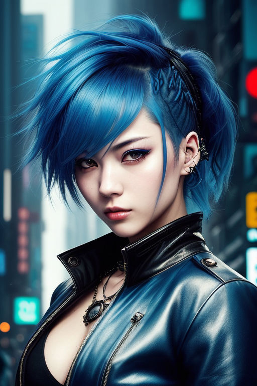 Blue Anime Girl Hair  Blue anime, Anime girl, Girl hairstyles