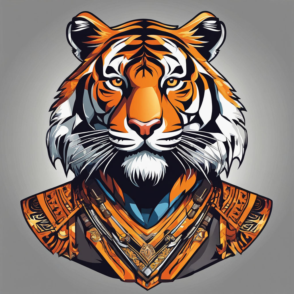 Wild Bengal Tiger Standing Minimal Flat Line Outline Stroke Icon Stock  Vector