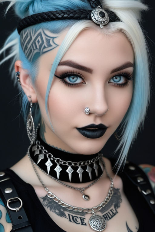 highly detailed portrait of a young goth girl - Playground