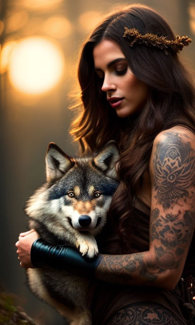 wolf tattoo girl arm