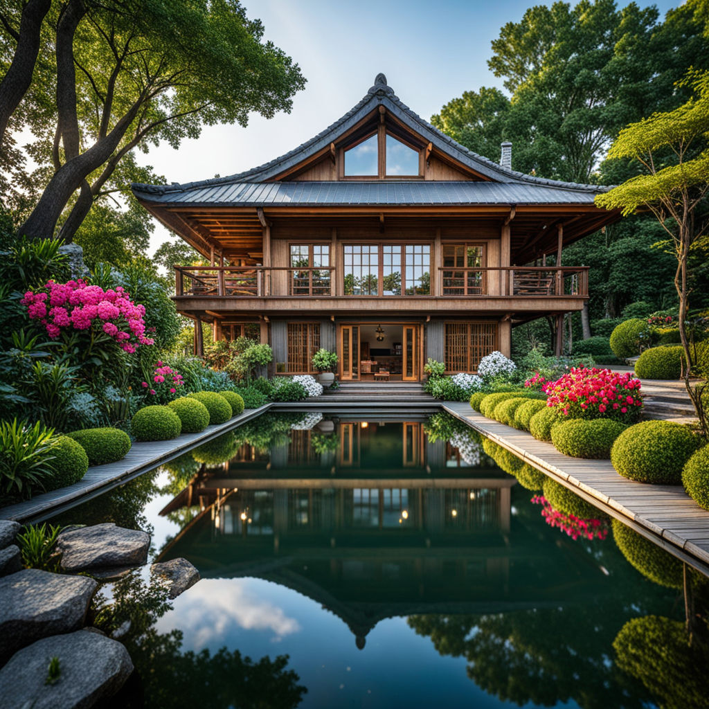 LEGO Japanese Temple and Reflecting Pond