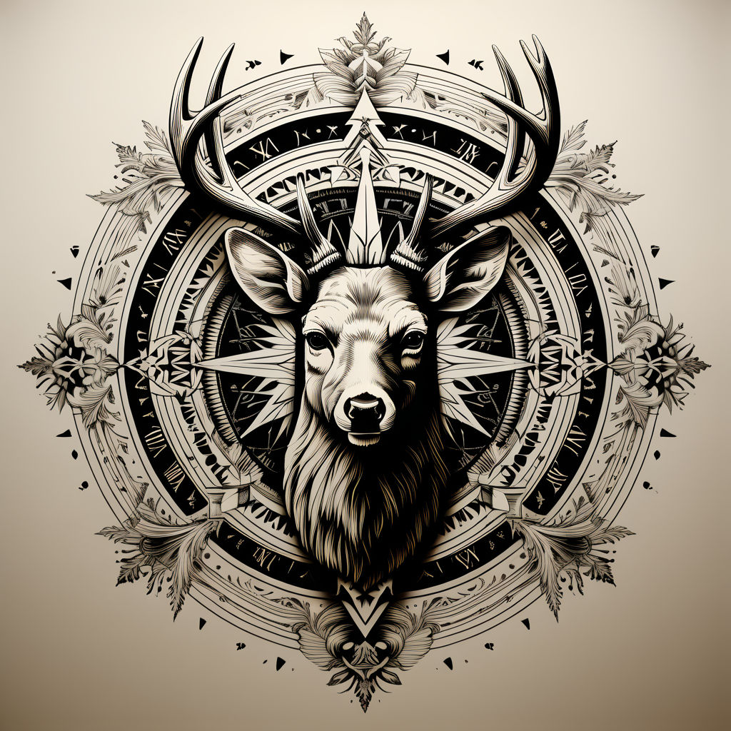 Deer Tattoo Drawing