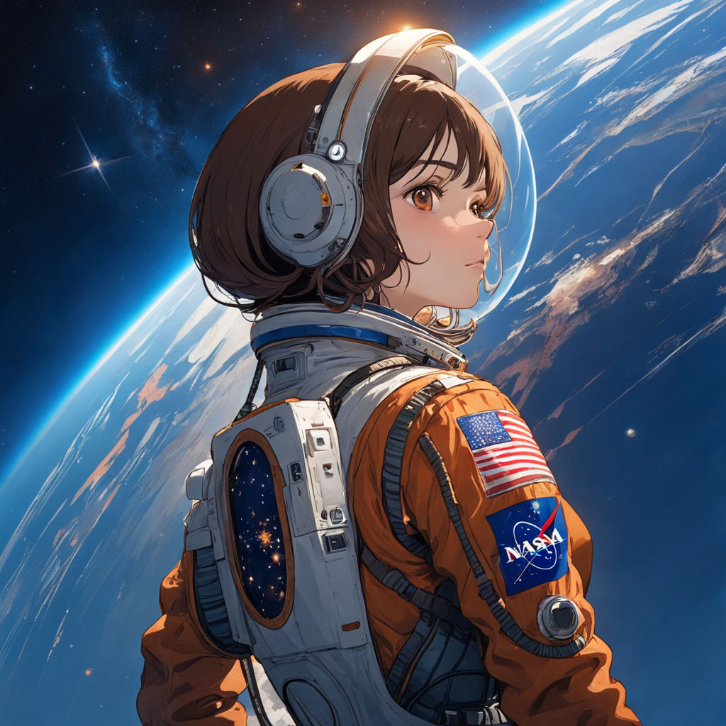 The astronaut in another planet, 2d anime style... - Stock Illustration  [94303606] - PIXTA