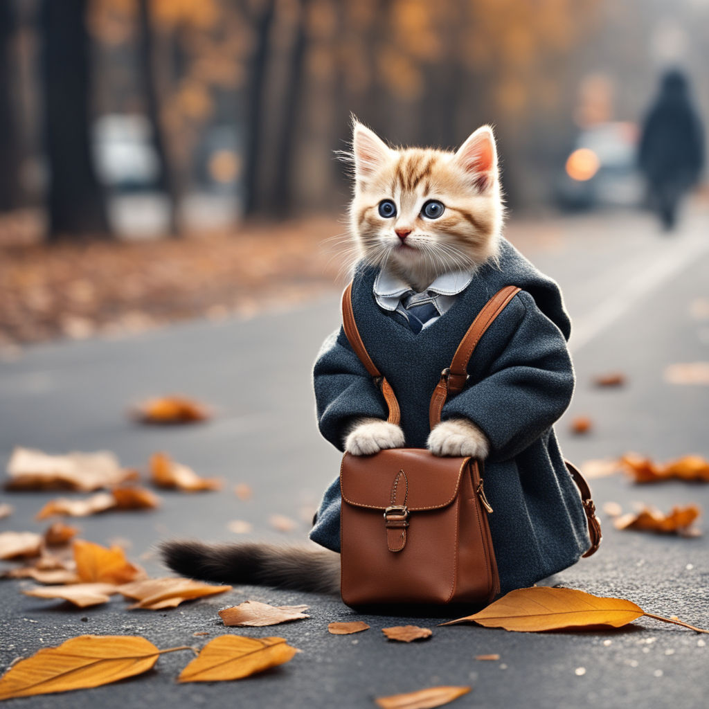 cats are working in an office and wear coats - Playground