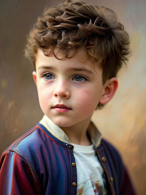 cute little boy curly hair