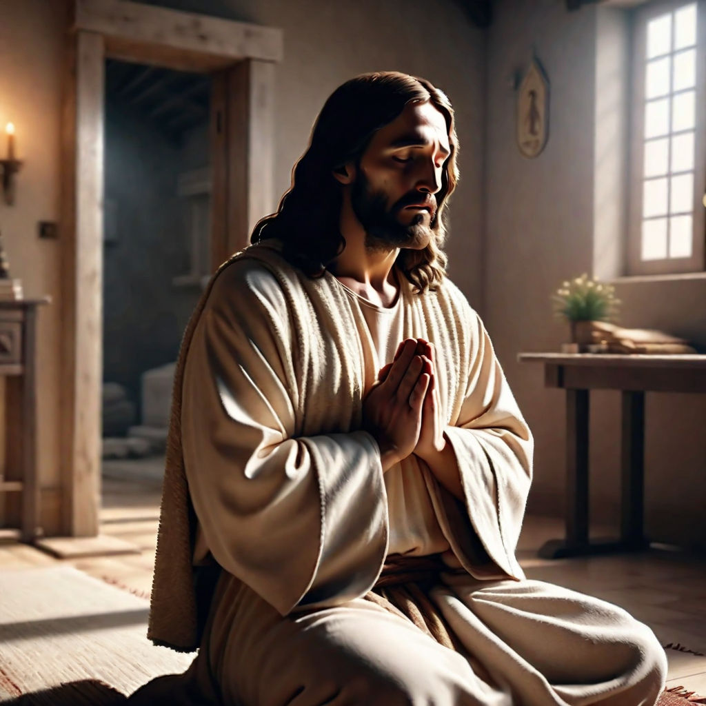 man kneeling in prayer pose is filming his yoga practice Stock Photo - Alamy