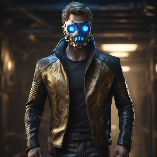 aryapratm: Chroma Character, Chris Pratt , Star Lord mask, with