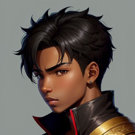 glowing black male anime character golden hair  Stable Diffusion   OpenArt