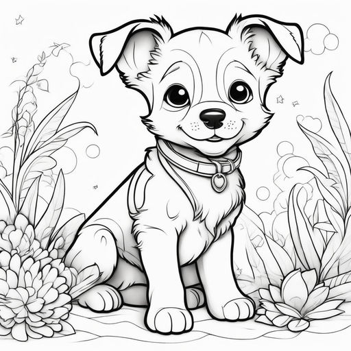 baby puppies coloring pages