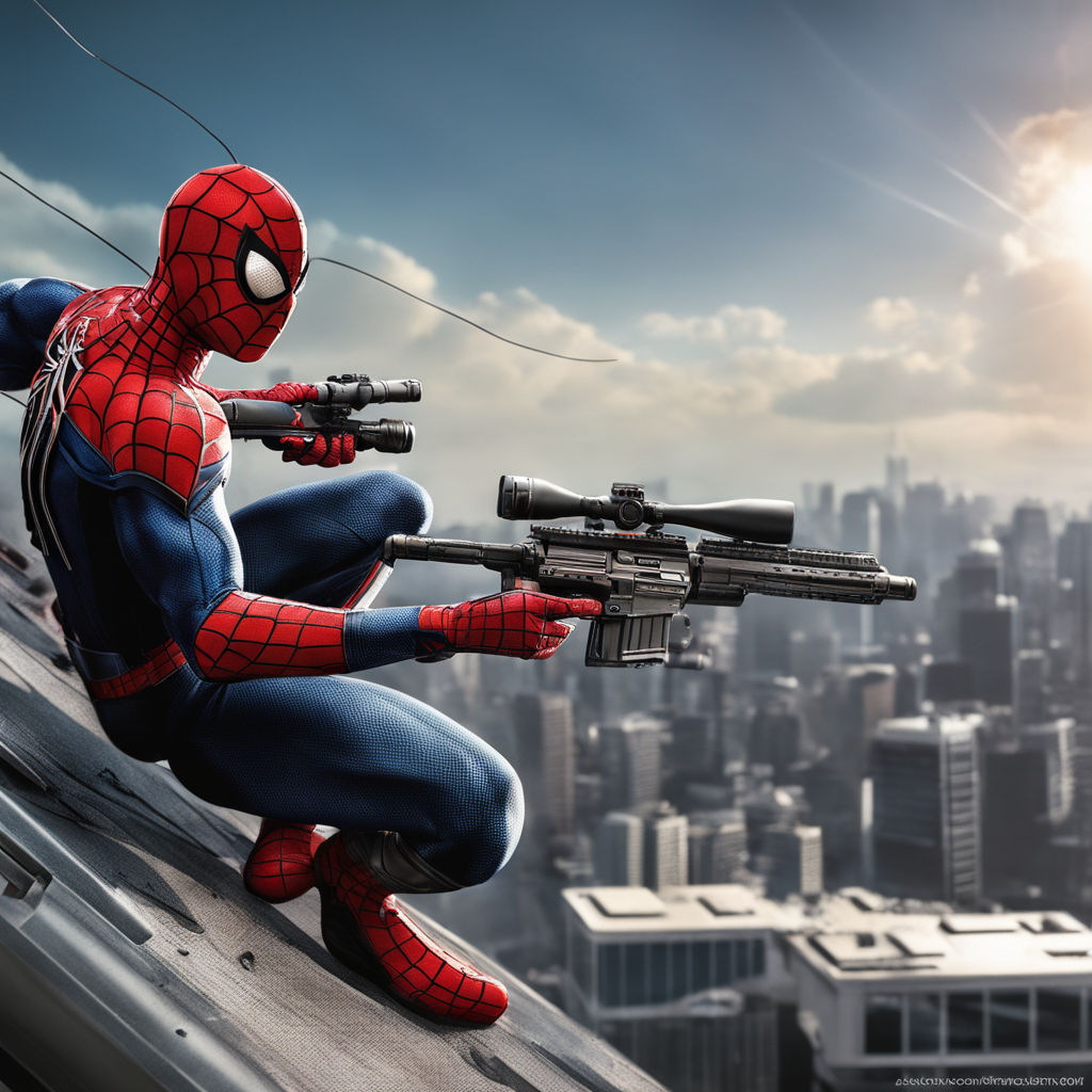 Download Best Ps4 Spider-man Landing Pose Wallpaper | Wallpapers.com