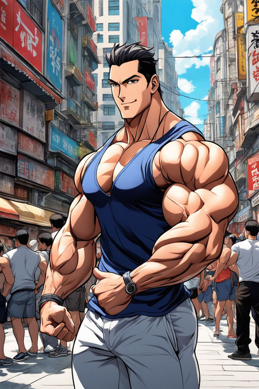 Anime man muscular - Playground