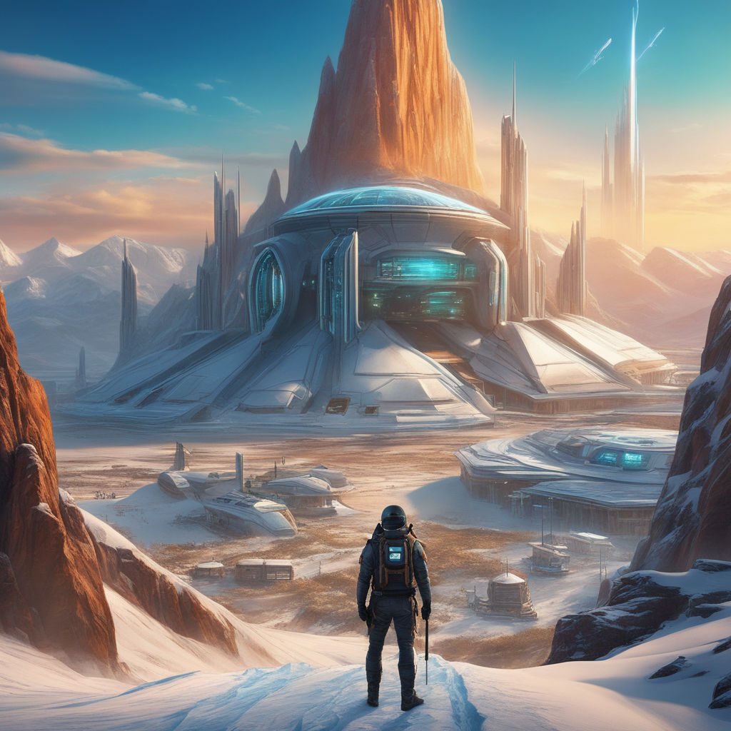 sci fi cities on ice planets