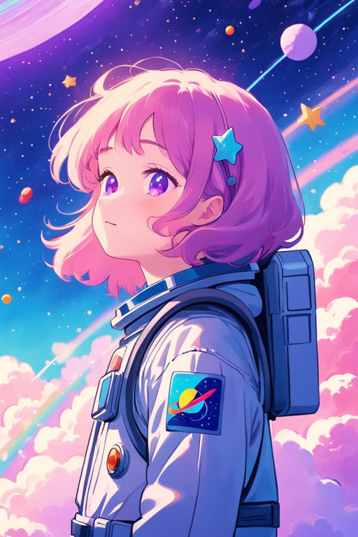 Space anime girl, anime girl, planets, HD phone wallpaper | Peakpx-demhanvico.com.vn