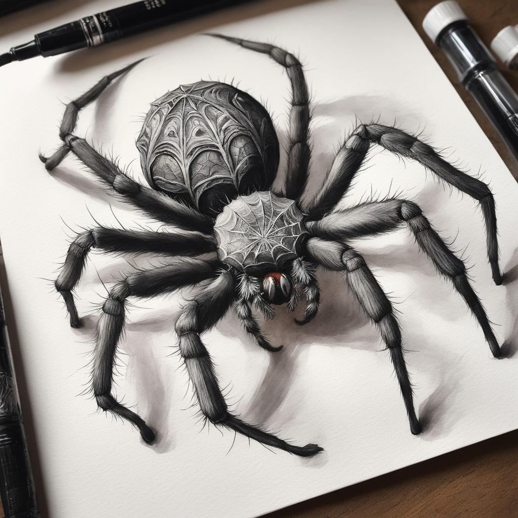 Realistic spider drawing by emmaskellington on DeviantArt