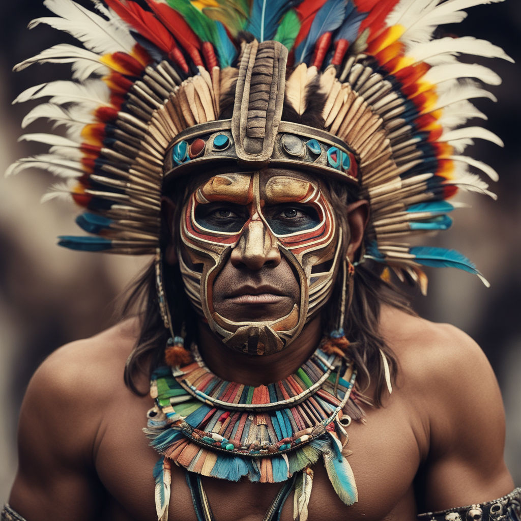 aztec warrior headdress tattoo