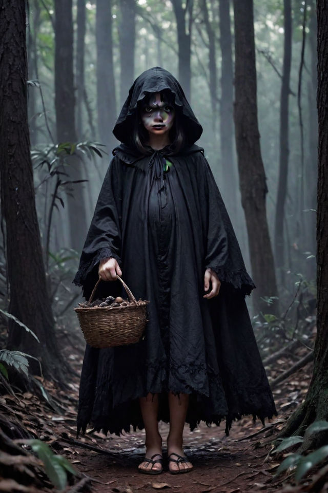 full body of a Wednesday Addams (Jenna Ortega) harvests poisonous